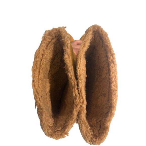 Timberland Womens 9W Tan Suede Fur-Lined Tall Boots With Rubber Soles - Picture 9 of 13